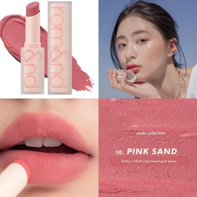 ROMAND Zero Matte Lipstick | Lipstik Korea Matte - 10 PINK SAND