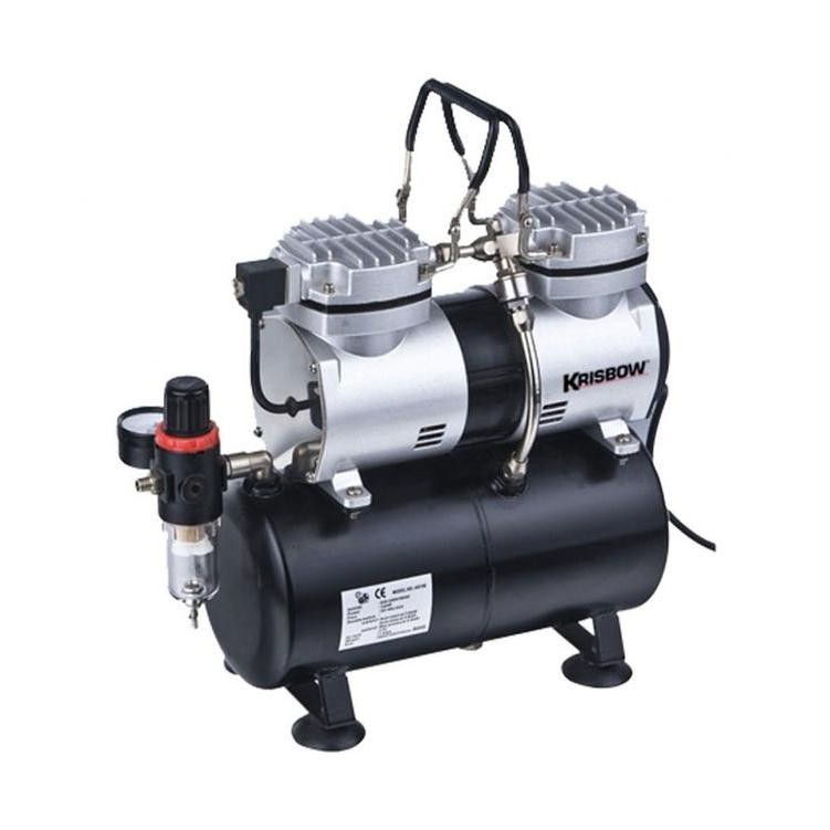 NEW AIRBRUSH COMPRESSOR TWIN CYLINDER KRISBOW 10080977