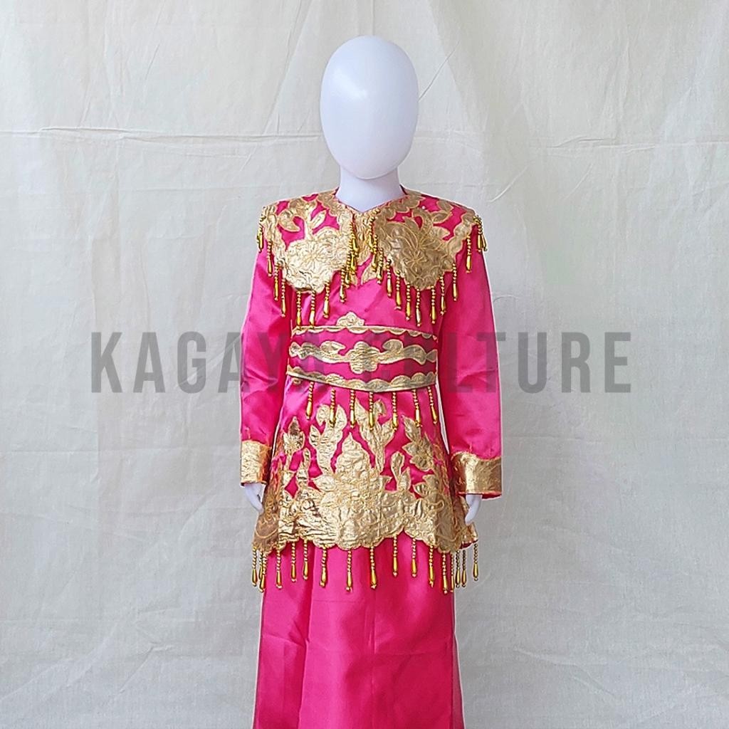 Baju Adat Minang Bordir Anak Perempuan Sd - Baju Tari Bordir Adat Minang Sd - Baju Karnaval Adat Min
