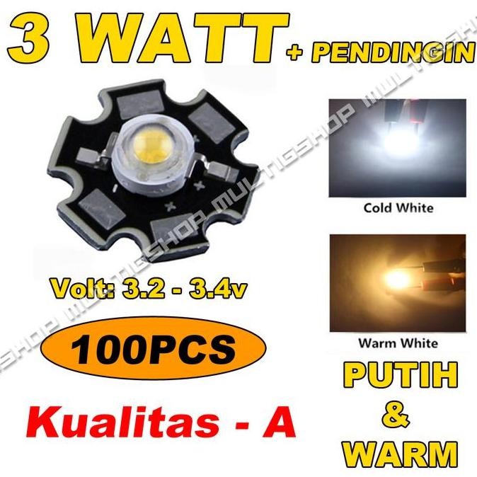 100 PCS LED HPL 3 WATT + PENDINGIN