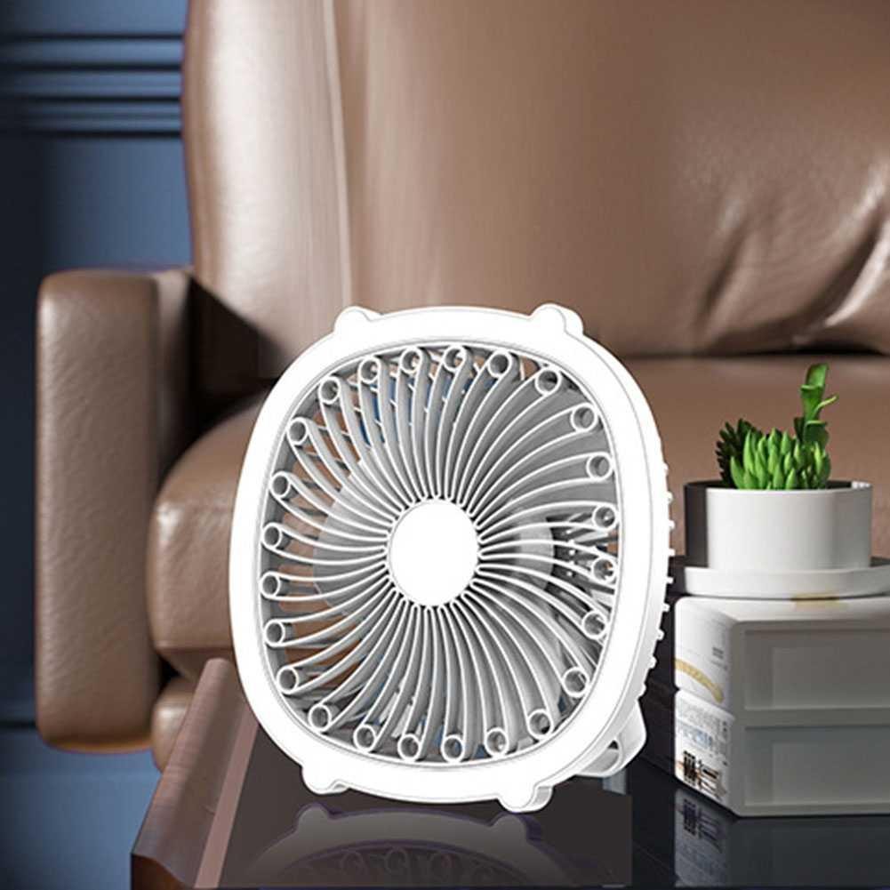 Alloet Kipas Angin Meja Mini Desk Fan Swing Automatic USB Charge 139 Kipas Angin Dinding Ac Besar Be