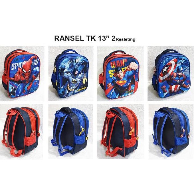 

Spesial Tas Ransel Sekolah Tk Anak Laki Laki Superhero Strong 3D Timbul Import