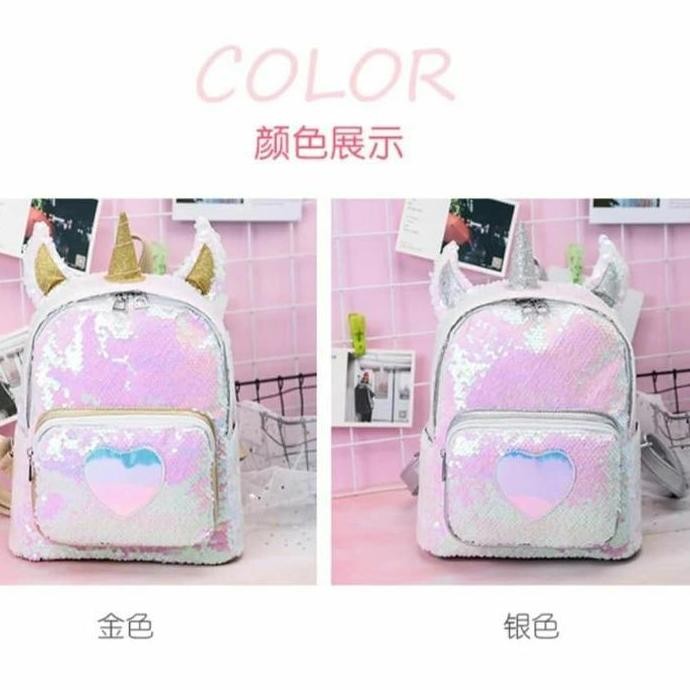 

Spesial Tas Ransel Unicorn Tanduk Sequin Anak Cewek Impor