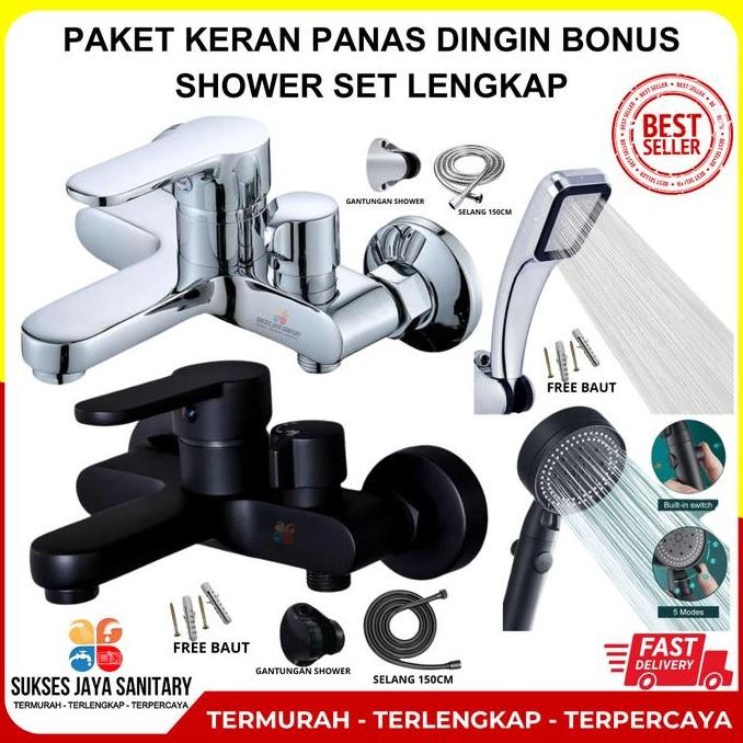 Kran Panas Dingin Kran Shower Kran Bathtub Keran Air Mixer Panas Dingin Shower Set Teknologi Terbaru