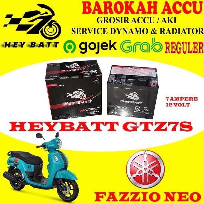 Aki Motor Yamaha Fazzio Neo Heybatt Gtz7S, 7 Ah