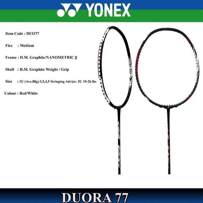 TERLARIS - Raket Badminton Yonex Duora 77
