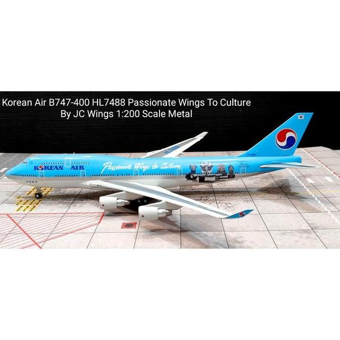 Korean Air B747-400 Hl7488 Passionate Wings To Culture By Jc Wings 1:200 Scale Metal