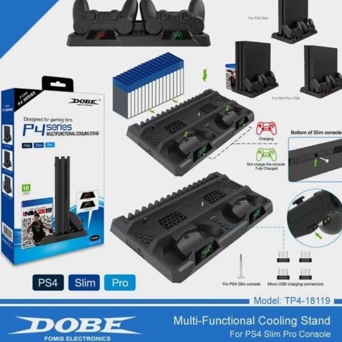 NEW DOBE PS4 MULTIFUNCTION COOLING STAND PS4 TP4-18119