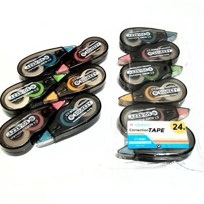 

Up Harga Grosir (1Packs/6Pcs ) Correction Tape Kertas Ct-Sq03 Squeezy