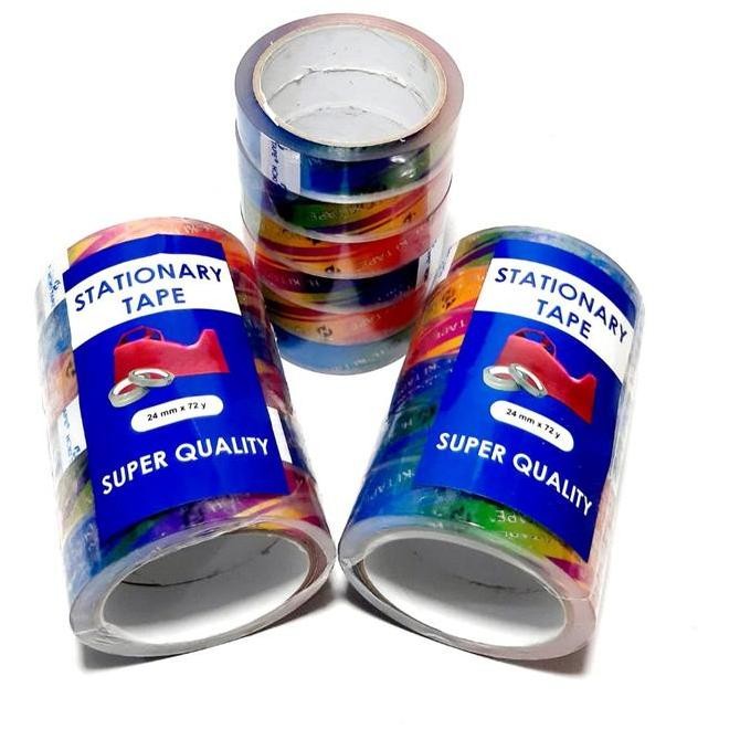 

Up Harga Per (1Pcs) Isolasi / Selotip Bening 1" Inch X 24Mm X 72 Yard Hoki Tape Berkualitas