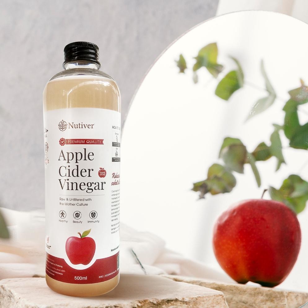 

_Kecil_ Nutiver Cuka Apel Organik With The Mother 500Ml / Apple Cider Vinegar Asd-86