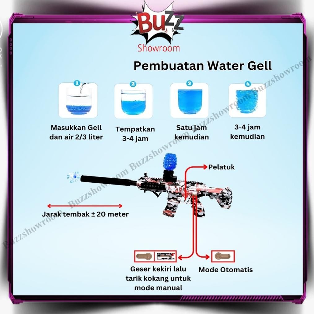 Io-98 Mainan Tembakan Anak Wgg M416 Assault Gel M4