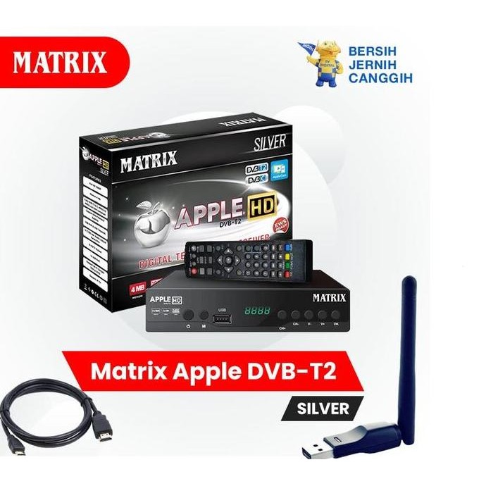 Terlaris Set Top Box Matrix Apple Dvbt2 Hd Silver