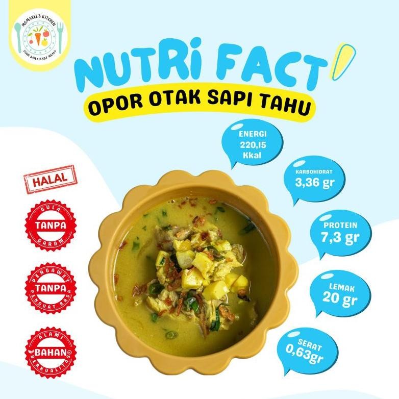 

Kuke Opor Otak Sapi Tahu Santan (Catering Makanan Bayi Frozen) Ik69