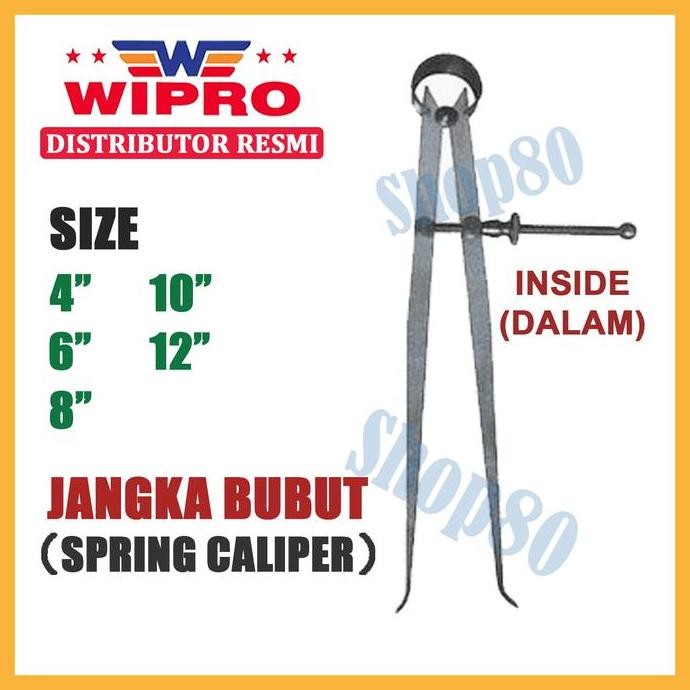 Wipro Jangka Bubut Dalam Porting Spring Caliper Inside 4 6 8 10 12"