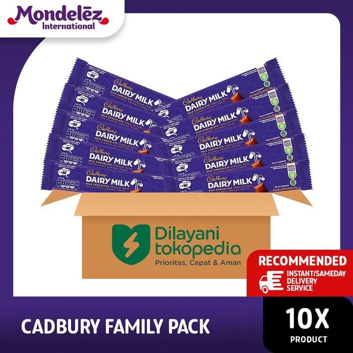 

Cri Cadbury Coklat Dairy Milk 30G Family Pack - Camilan / Snack