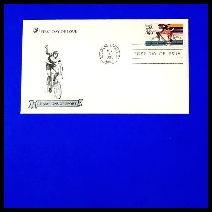 

TERMURAH PRANGKO CHAMPIONS OF SPORT. FDC AMERIKA. (SET 3 LBR) 4 NOVEMBER 1983 !!!!