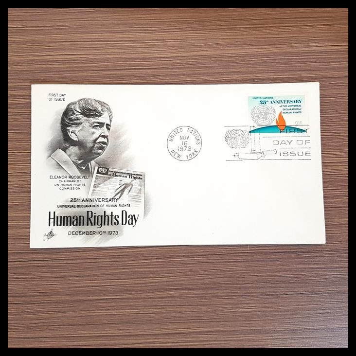 

TERBARU PERANGKO/PRANGKO FDC PBB/UNITED NATIONS. HUMAN RIGHTS DAY. 1973 !!!!!!