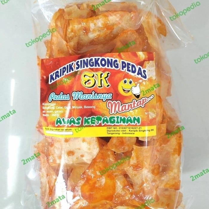 

Cri Kripik Singkong Pedas Sk/ Pedas Manis/ Keripik Singkong Balado Cemilan