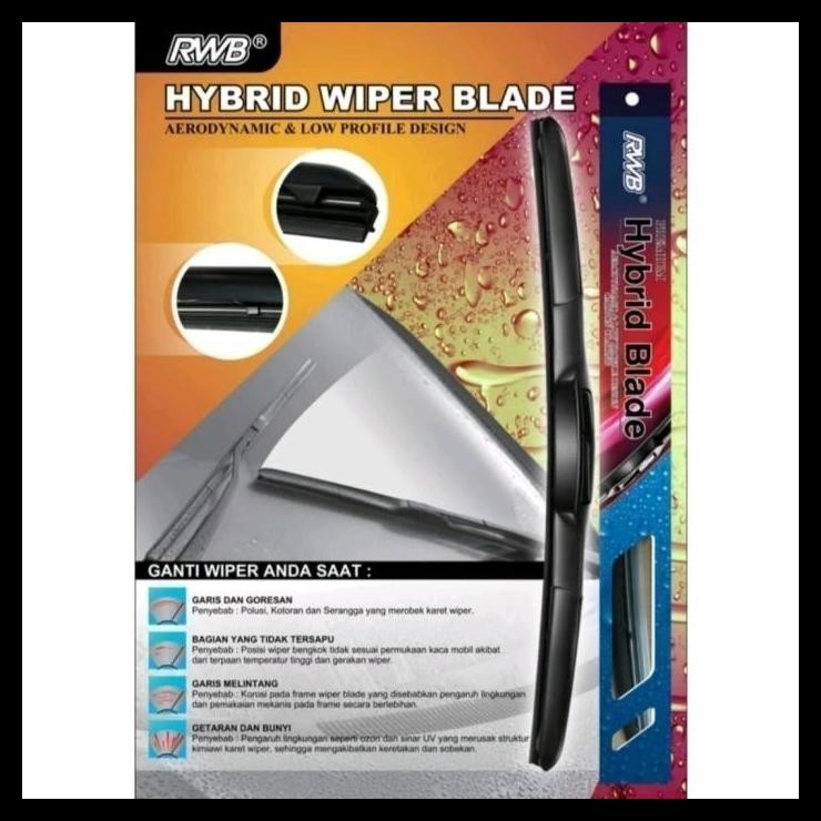 DISKON WIPER WIFER MOBIL DATSUN PANCA HYBRID RBW MODEL U-HOOK 