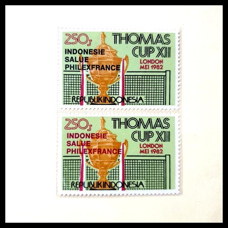 

TERMURAH PRANGKO INDONESIA THOMAS CUP XII, LONDON MEI 1982. C.T. INDONESIE SALUE PHILEXFRANCE (WARNA HITAM & MERAH) KAT. 1 JUTA !