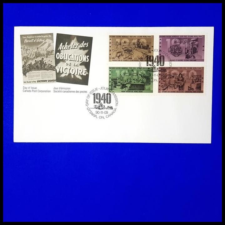 

DISKON PERANGKO/PRANGKO LUAR NEGERI. FDC CANADA MOBILIZES ITS RESOURCES 1940 !!