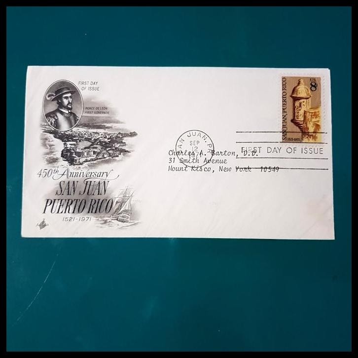 

DISKON PRANGKO AMERIKA FDC 450TH ANNIVERSARY SAN JUAN PUERTO RICO 1521-1971 !!!!!!