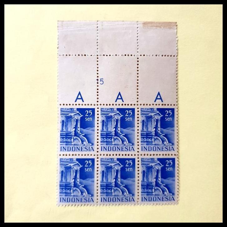 

HOT DEAL PRANGKO INDONESIA 1949. SERI CANDI & BANGUNAN. 25 SEN BLOK-6 DENGAN MARGIN. ISTIMEWA