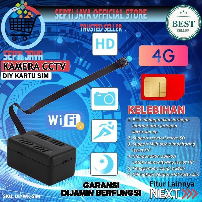 Ms Kamera Diy Module Sim 4G Resolusi Full Hd 1080P Spy Camera Mini Cctv Tersembunyi Kontrol Monitori