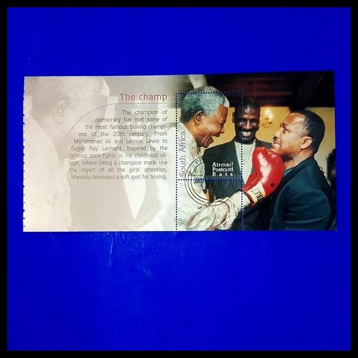 

TERBARU PRANGKO TOKOH NELSON MANDELA ~ THE CHAMP. SS AIRMAIL POSTCARD RATE !!!!