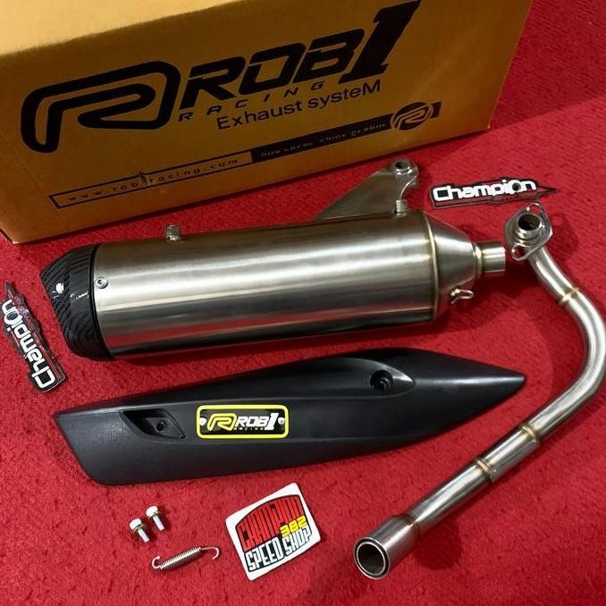Knalpot Standar Racing Stainless ROB1 Beat FI Beat ESP UP TO 2019