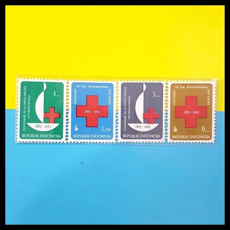 

DISKON PERANGKO/PRANGKO INDONESIA 1963. SEABAD PALANG MERAH. KONDISI LUX !!!!!!