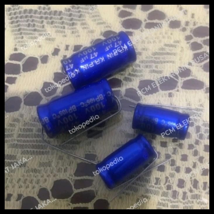 BEST DEAL KAPASITOR NONPOLAR NON POLAR ELCO 47 UF MIKRO 100 VOLT 100V KAPIN=CYC 