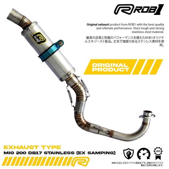 Knalpot Rob1 Mio 200 DB17 Stainless (Ex samping)