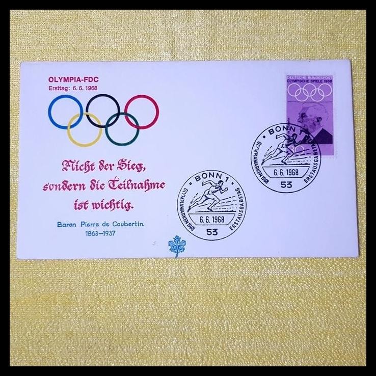 

BEST DEAL PRANGKO JERMAN. BARON PIERRE DE COUBERTIN. FOUNDER OLYMPIC COMMITTE !!!!
