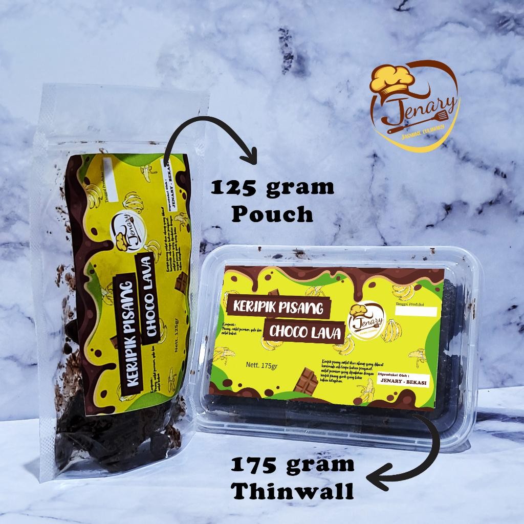 

Jenary Keripik Pisang Coklat Lumer 175 Gram Cemilan Manis Keripik Pisang Cokelat