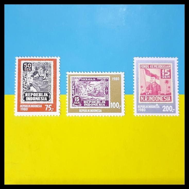 

HOT DEAL PRANGKO INDONESIA. 35 TAHUN MERDEKA. STAMP ON STAMP PRANGKO REVOLUSI. !!!!