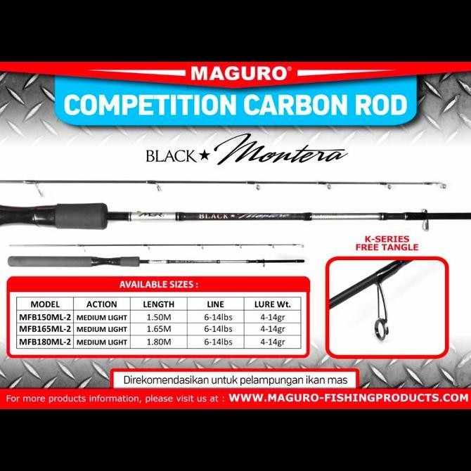 Joran Maguro Black Montera 150 165 180 Joran Carbon