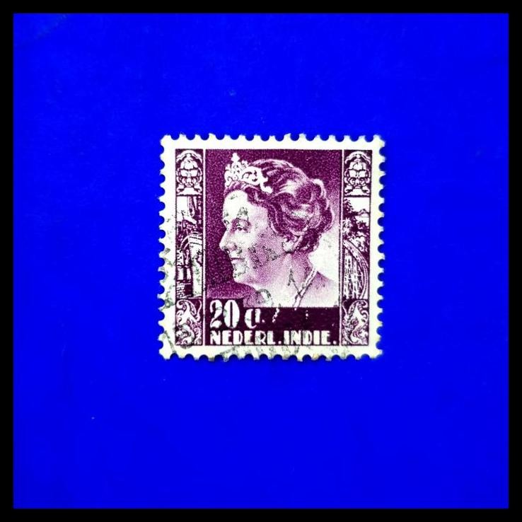 

DISKON PRANGKO NED INDIE 1938. RATU WILHELMINA 20 CENT DENGAN TANDA AIR. USED !!!!