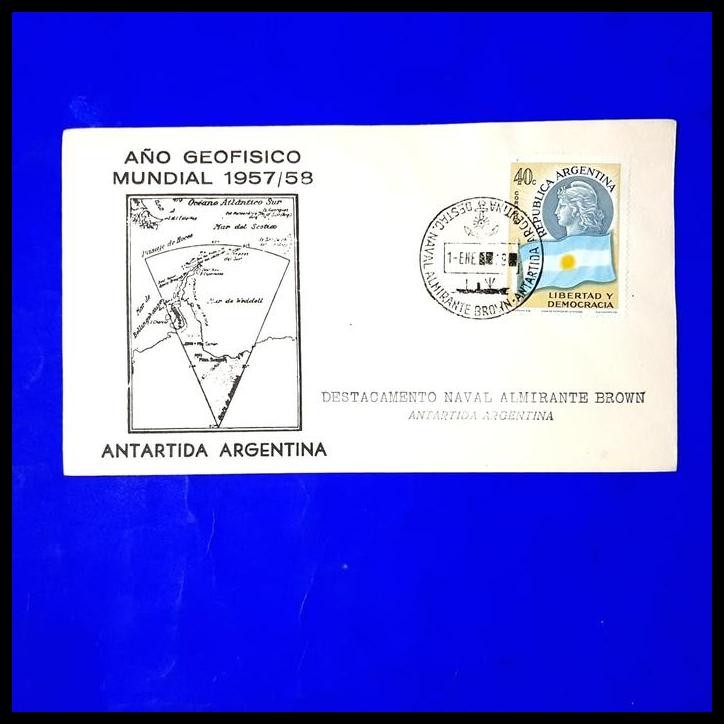 

HOT DEAL PERANGKO ARGENTINA, LIBERTAD Y DEMOCRACIA. COVER ANTARTIKA !!!!!