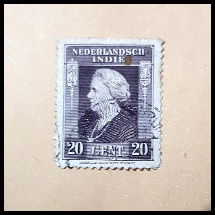 

TERBARU PRANGKO NED INDIE MASA NICA. RATU WILHELMINA 20C. CAP BATAVIA CENTRUM !