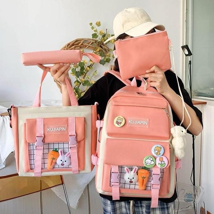 

Miliki Tas Sekolah Anak Perempuan 4In 1 Tas Ransel Anak Korea Fashion Kado Anak