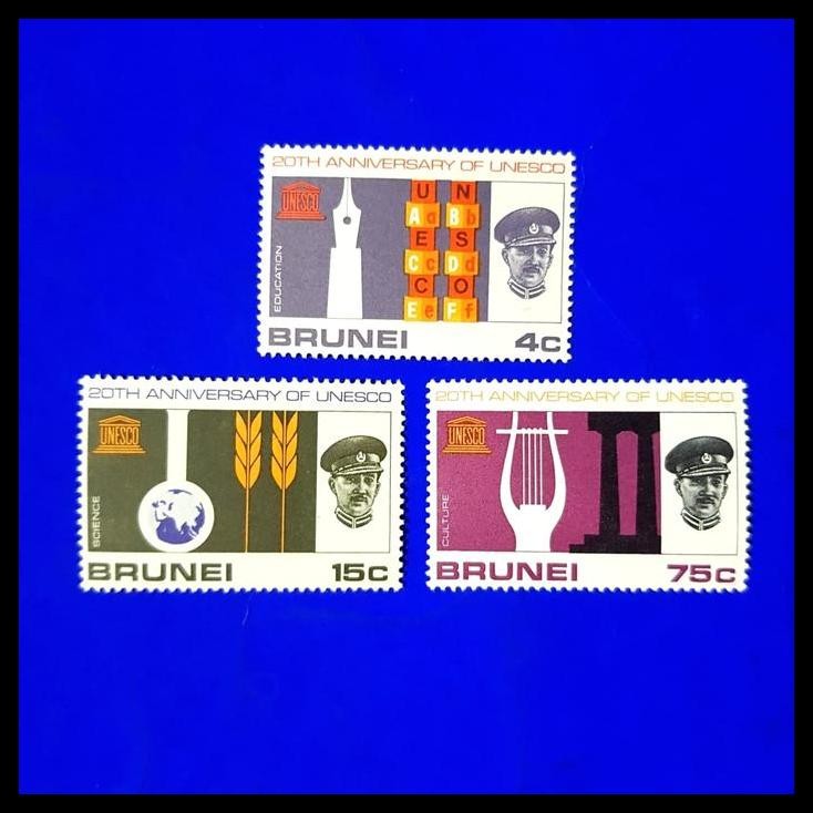 

BEST DEAL PERANGKO/PRANGKO BRUNEI. 1966. 20TH ANNIVERSARY OF UNESCO !!!!!!