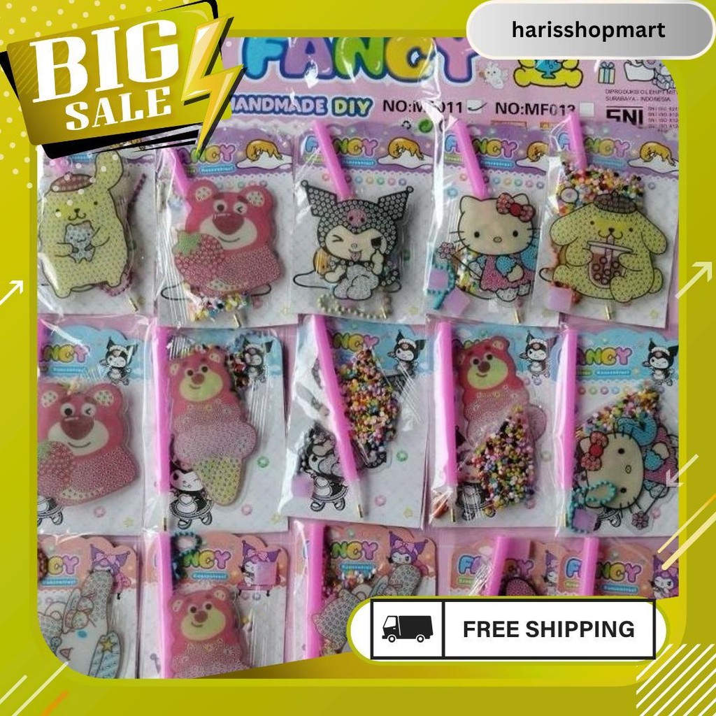 

1Pcs Stiker/D.I.Y Diamond Mozaik/Stiker Manik Gantung Sanrio 6.6