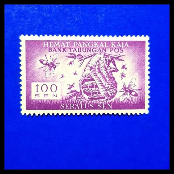 

HOT DEAL PRANGKO BANK TABUNGAN POS, SLOGAN "HEMAT PANGKAL KAJA" 100 SEN !!!