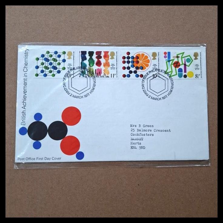 

DISKON PRANGKO INGGRIS/GREAT BRITAIN. FDC BRITISH ACHIEVEMENT IN CHEMISTRY !!!