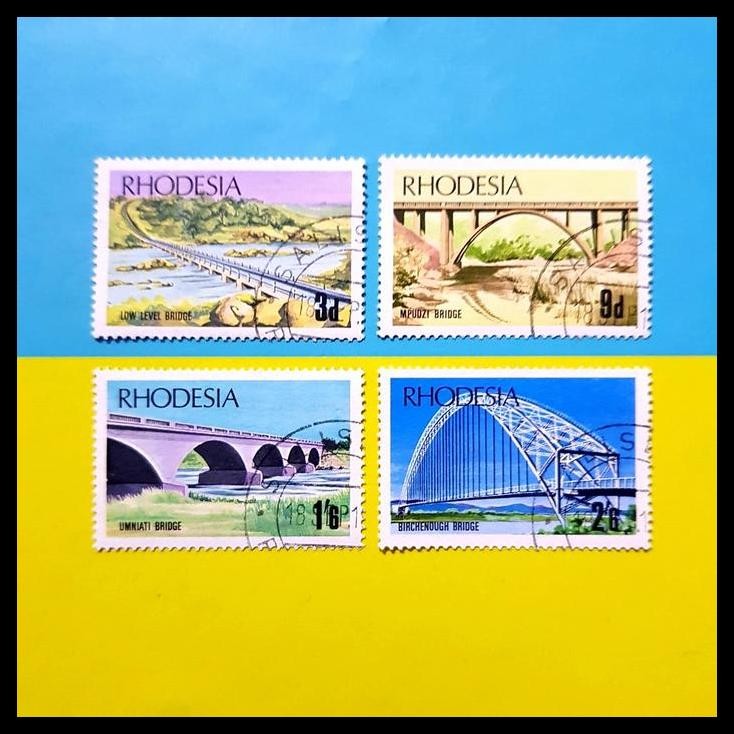 

BEST DEAL PERANGKO/PRANGKO RHODESIA. JEMBATAN ~ BRIDGES MARGINAL 1969 (4V) SET !!!!!!