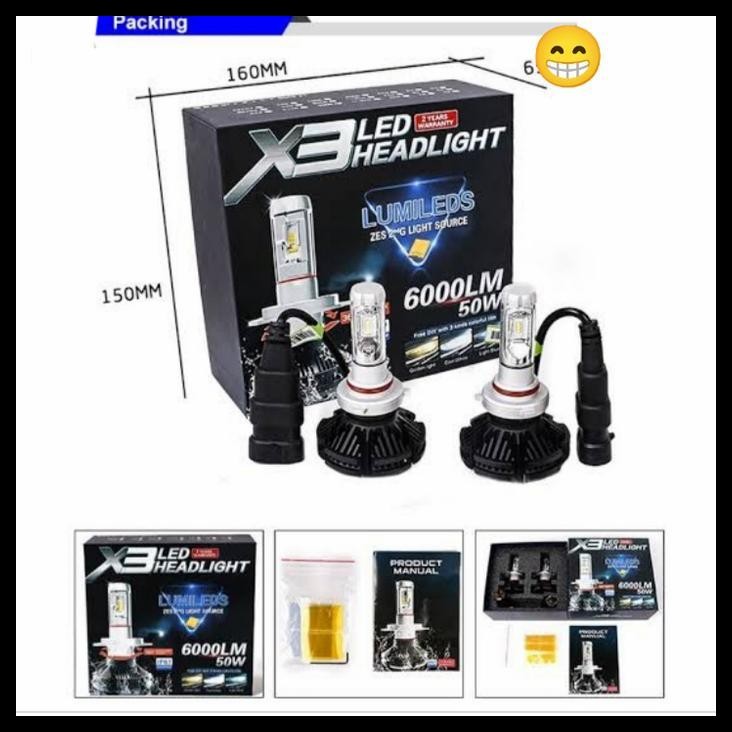 GRATIS ONGKIR LAMPU DEPAN MOBIL KATANA SUZUKI LED X3 H11 H4 UNIVERSAL