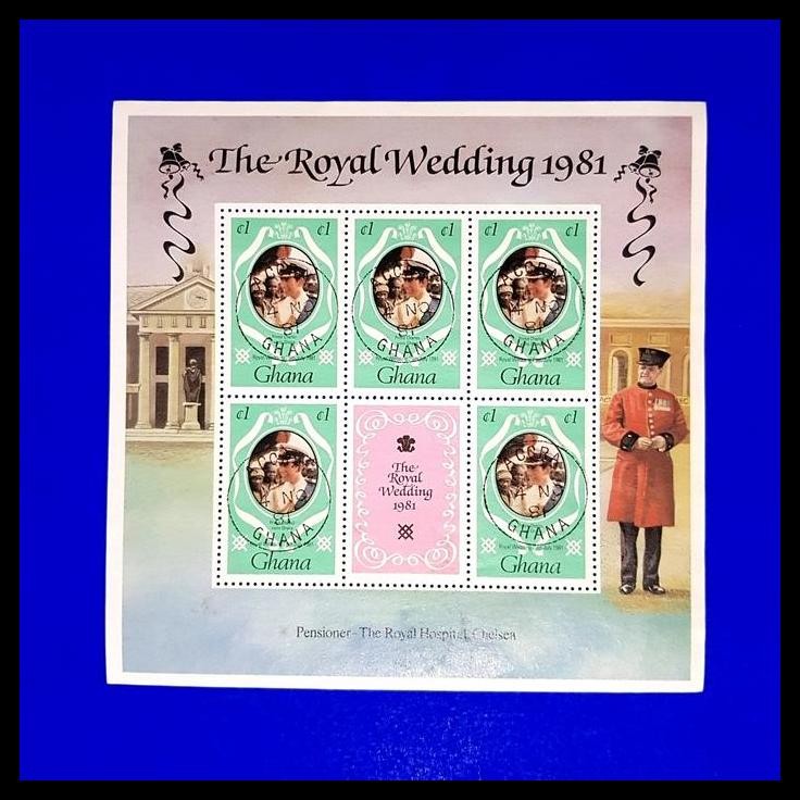 

DISKON PERANGKO/PRANGKO THE ROYAL WEDDING 1981. MINISHEET DARI GHANA !!!