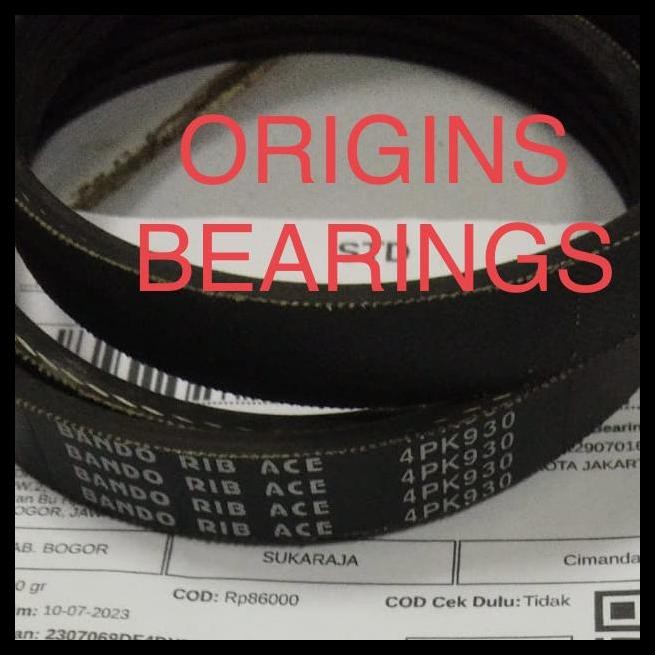 DISKON TALI KIPAS 4PK 930 BANDO ORIGINAL 4PK930 